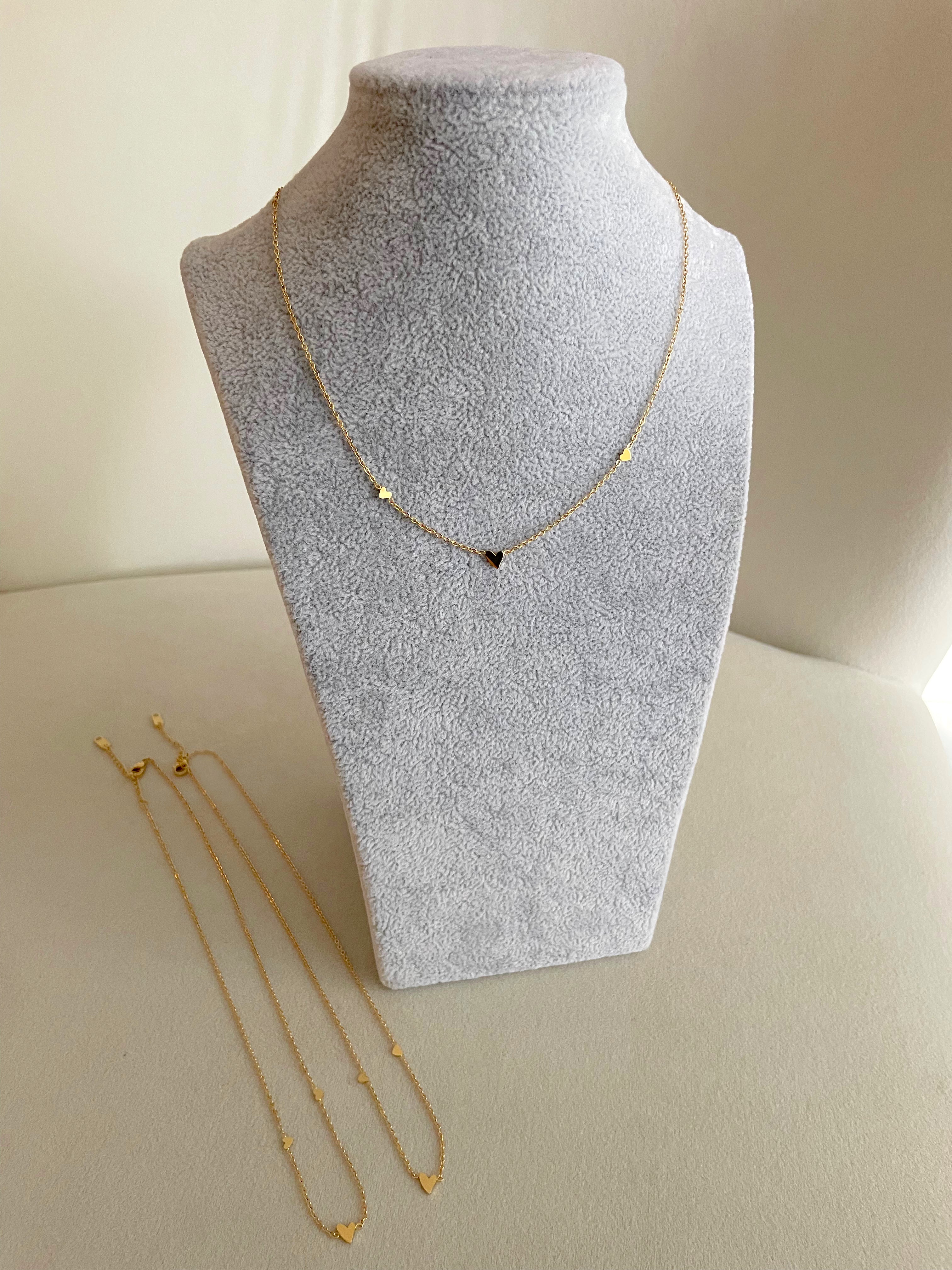 14K Gold Triple Heart Necklace – A Timeless Symbol of Love
