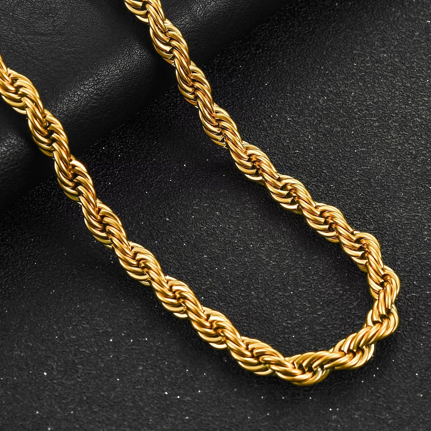 Classic 14K Gold Rope Chain Necklace