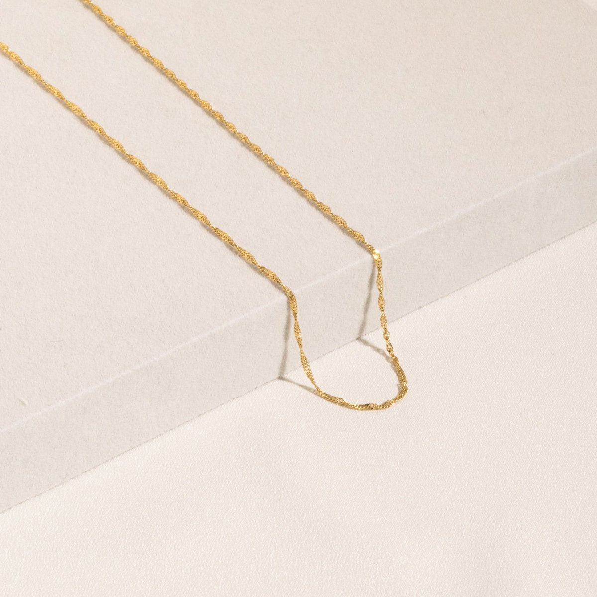 14K Gold Singapore Chain Necklace