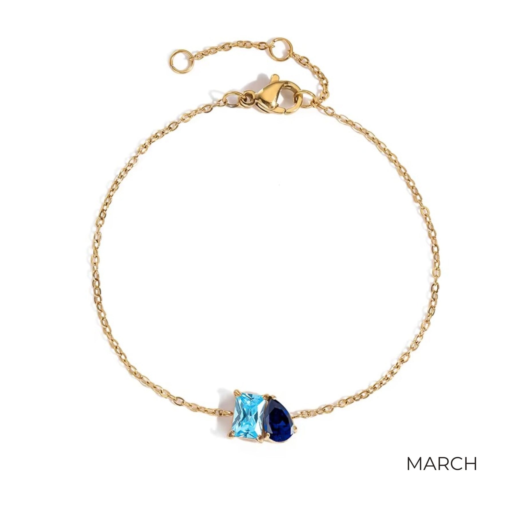 14K Gold Birthstone Bracelet