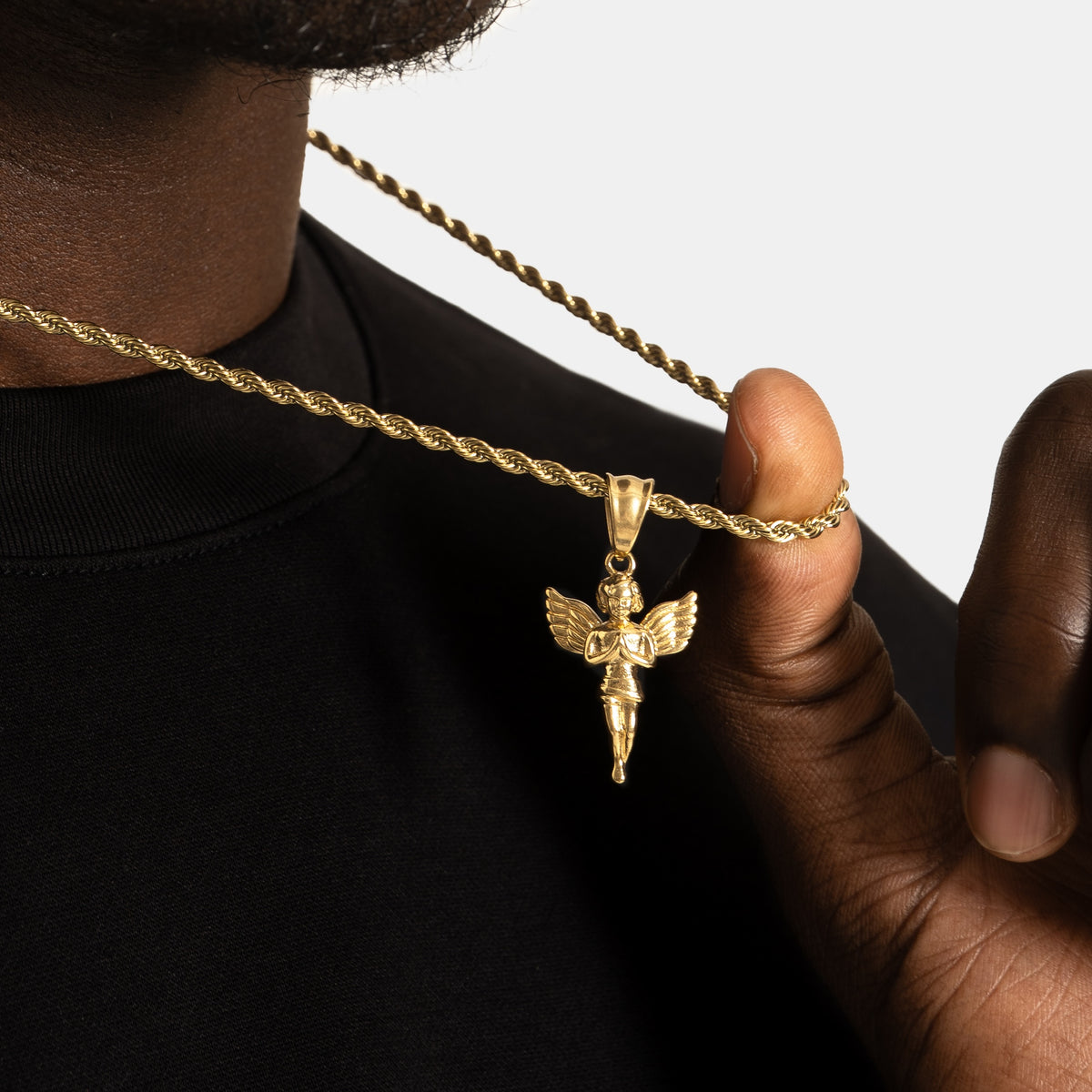 Angel Pendant Necklace – 14K Gold
