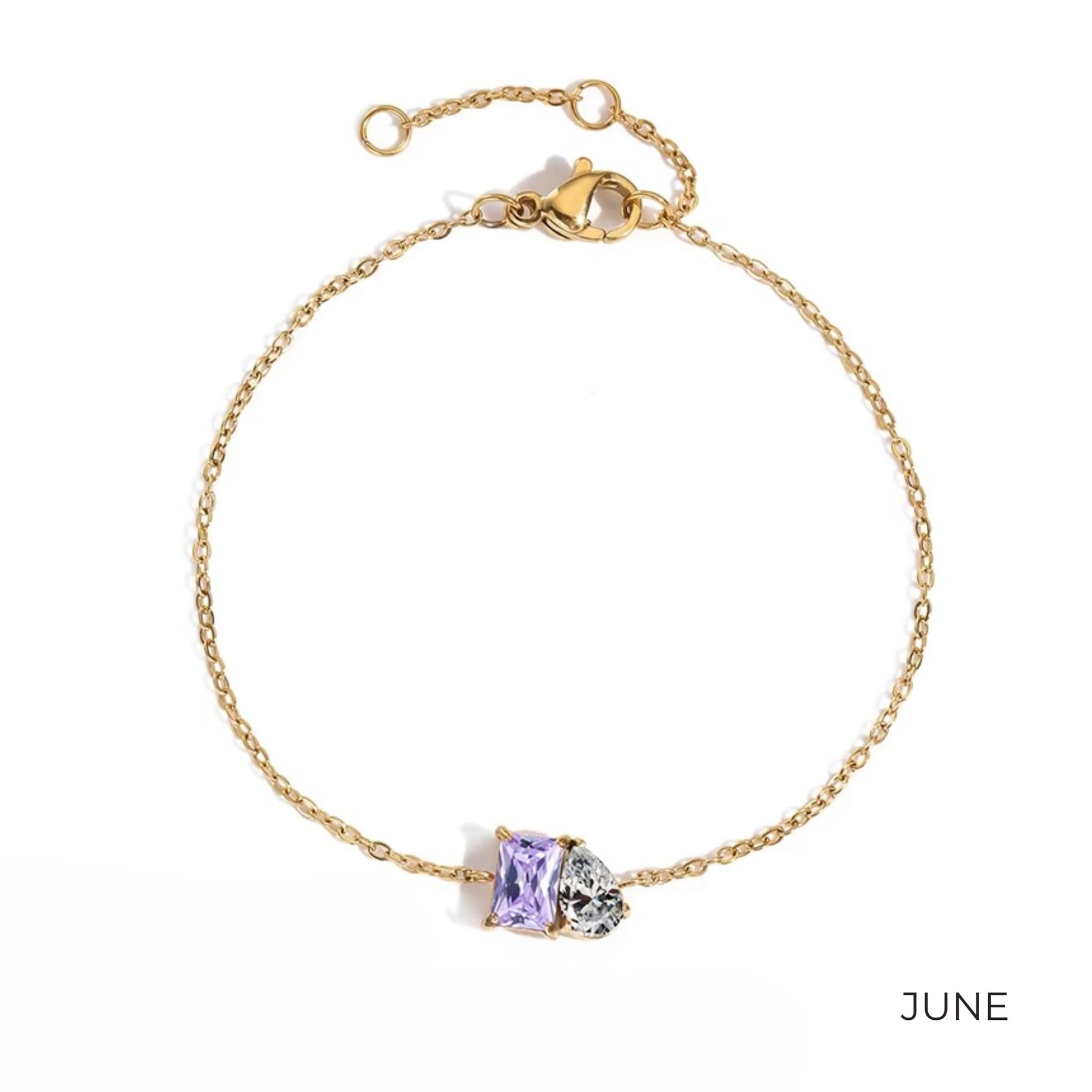 14K Gold Birthstone Bracelet