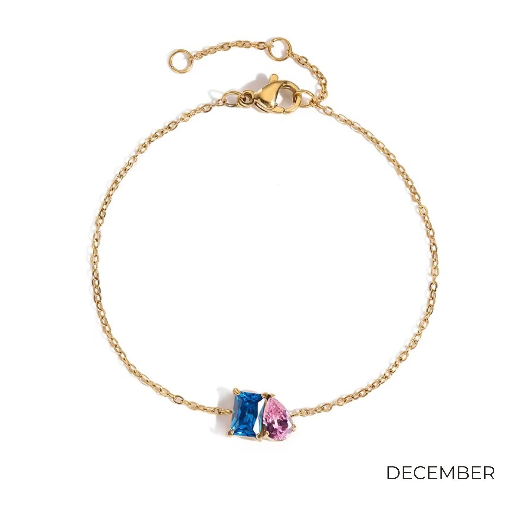 14K Gold Birthstone Bracelet