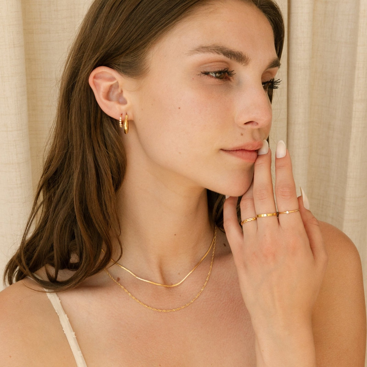 14K Gold Singapore Chain Necklace