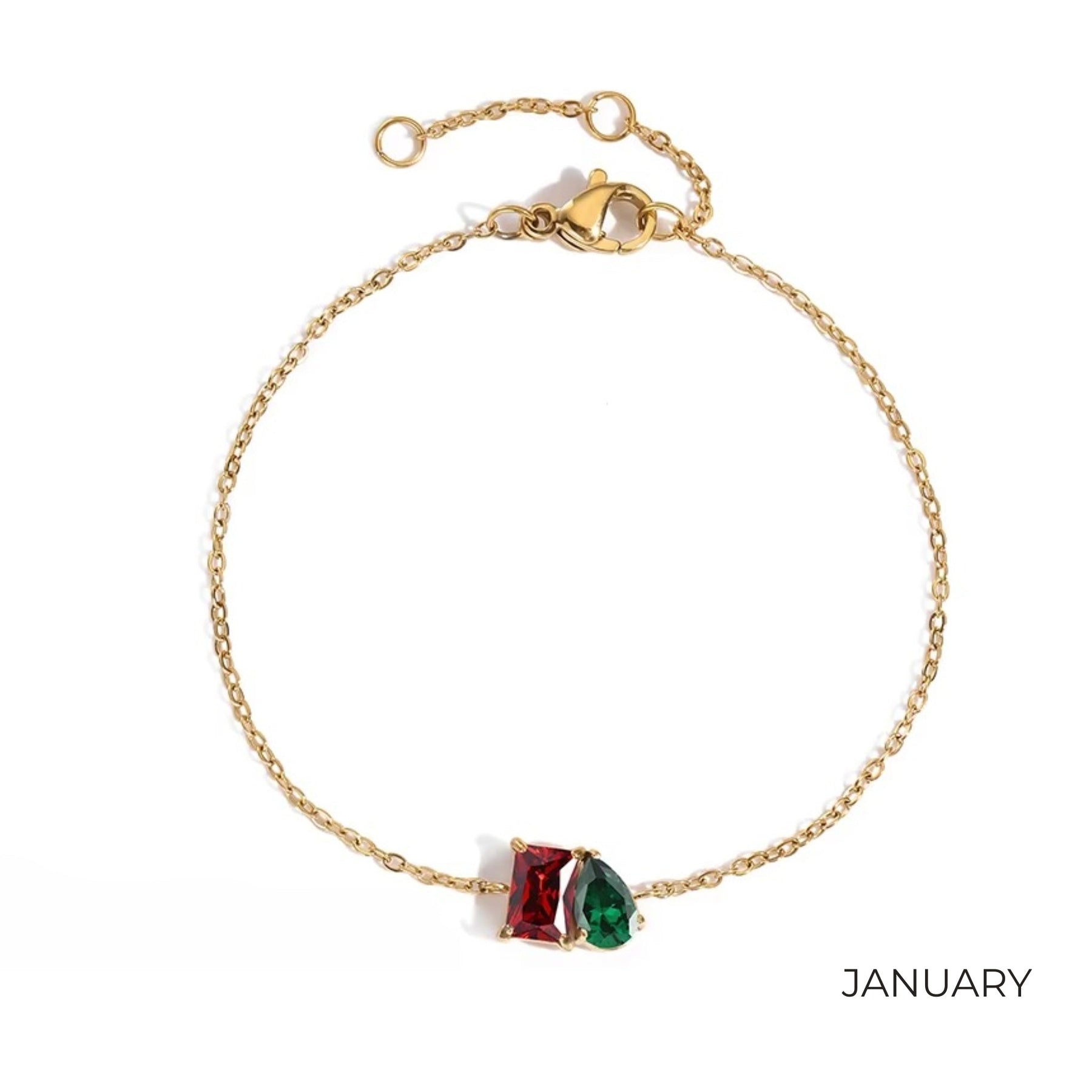 14K Gold Birthstone Bracelet