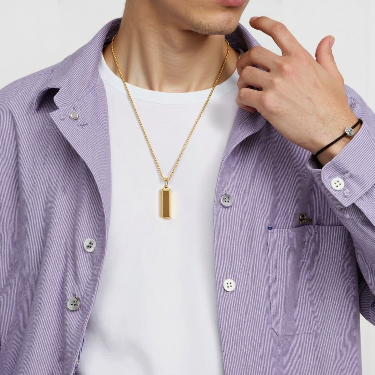 14K Gold Bar Pendant Necklace — Bold, Modern & Eye-Catching