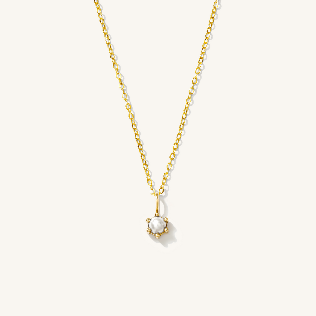 14k Birthstone Charm Necklace