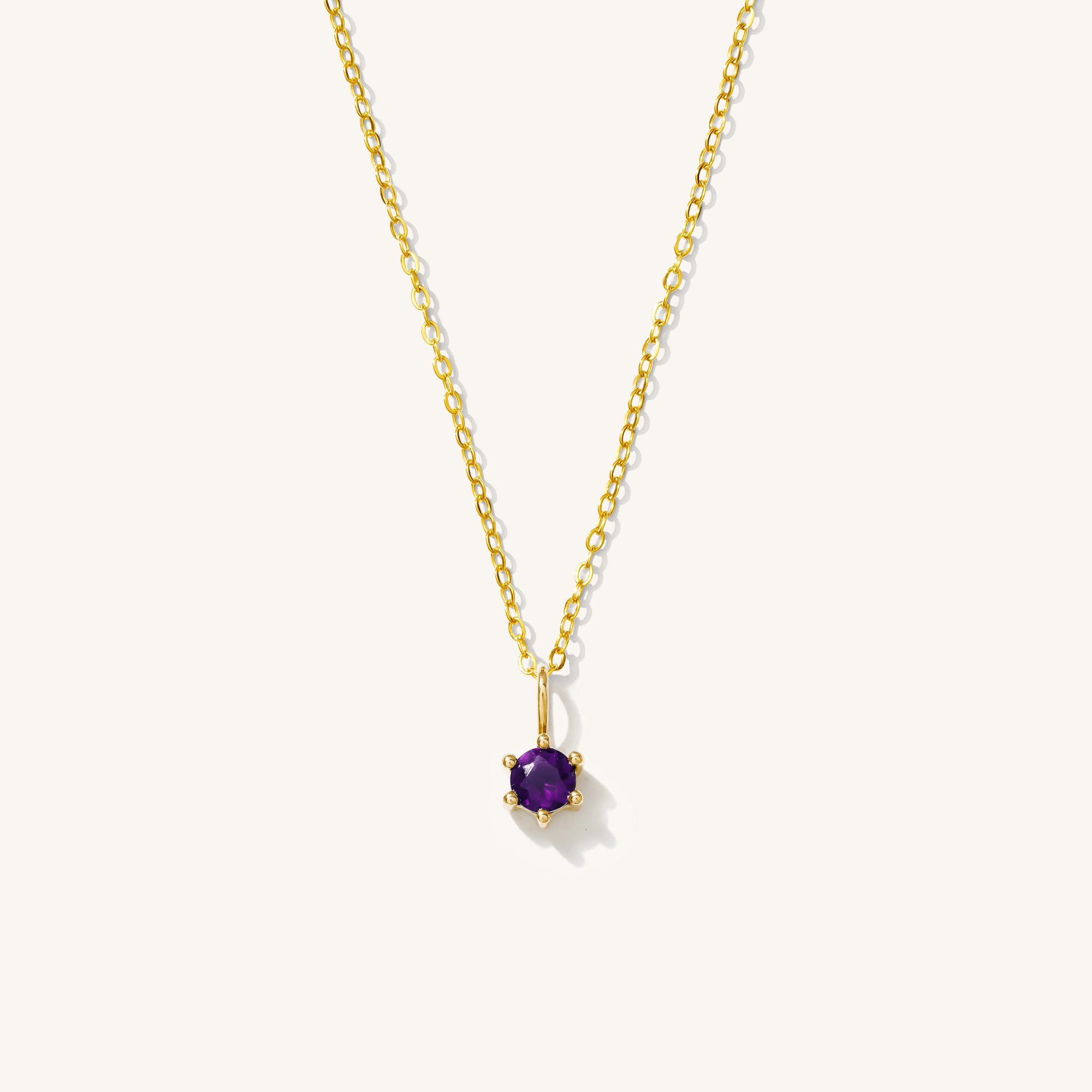 14k Birthstone Charm Necklace