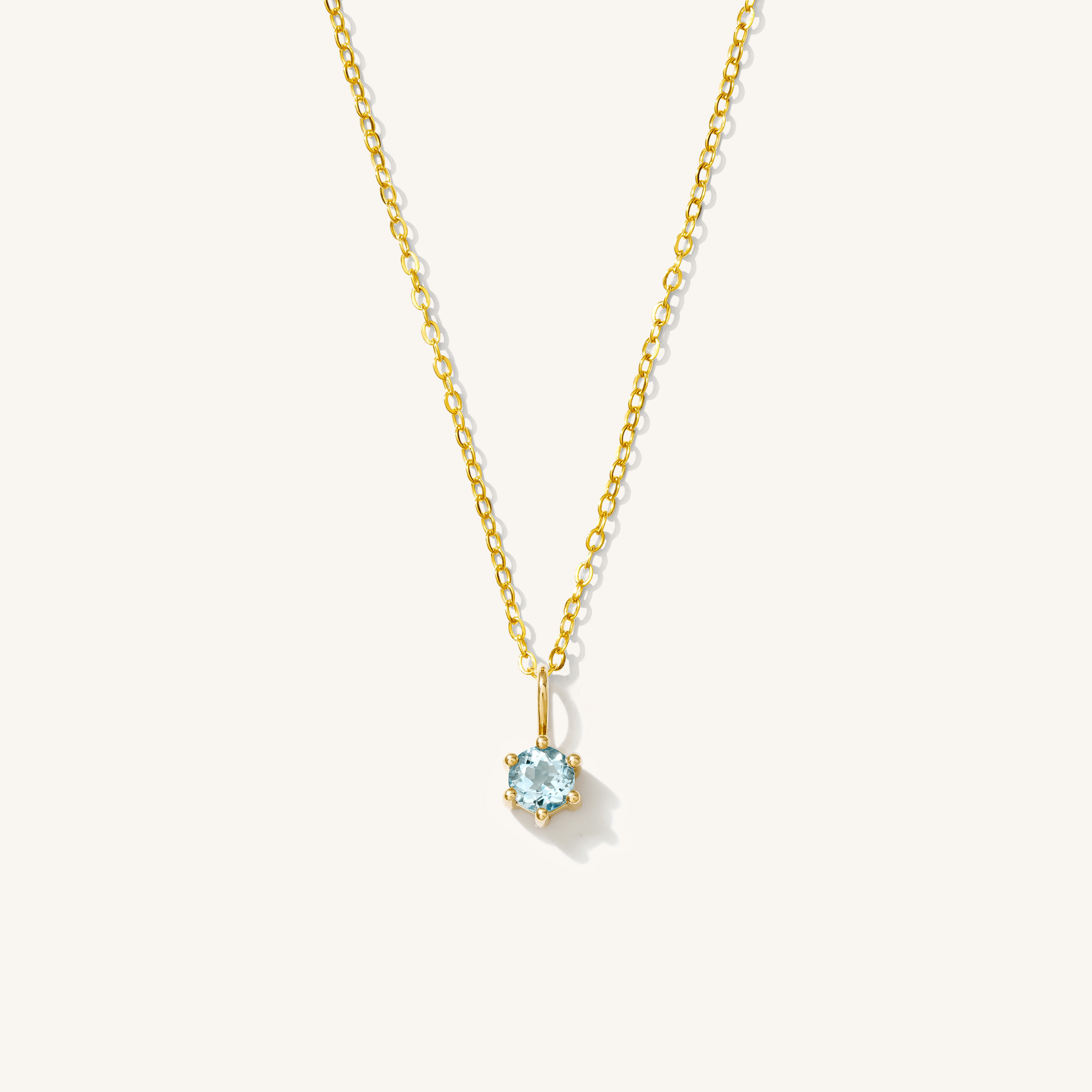 14k Birthstone Charm Necklace