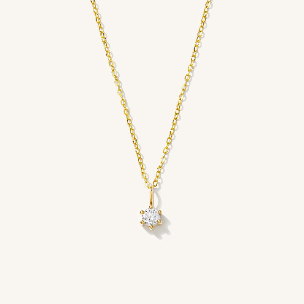 14k Birthstone Charm Necklace