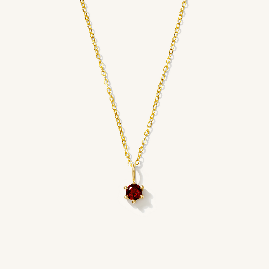 14k Birthstone Charm Necklace