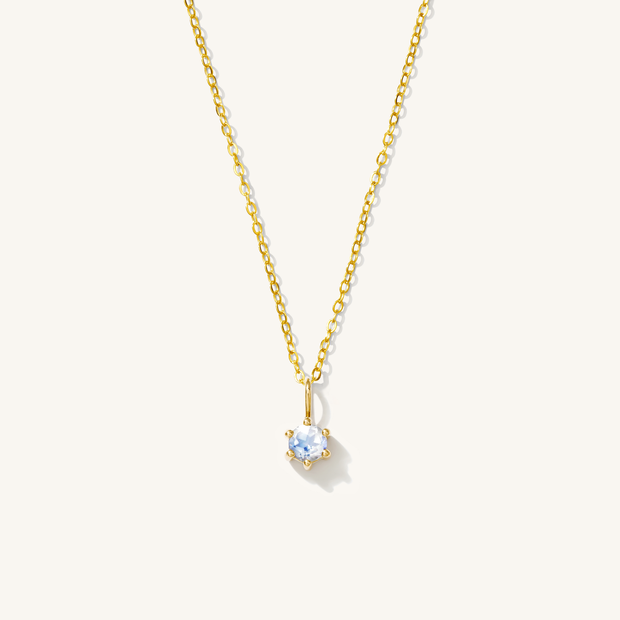 14k Birthstone Charm Necklace