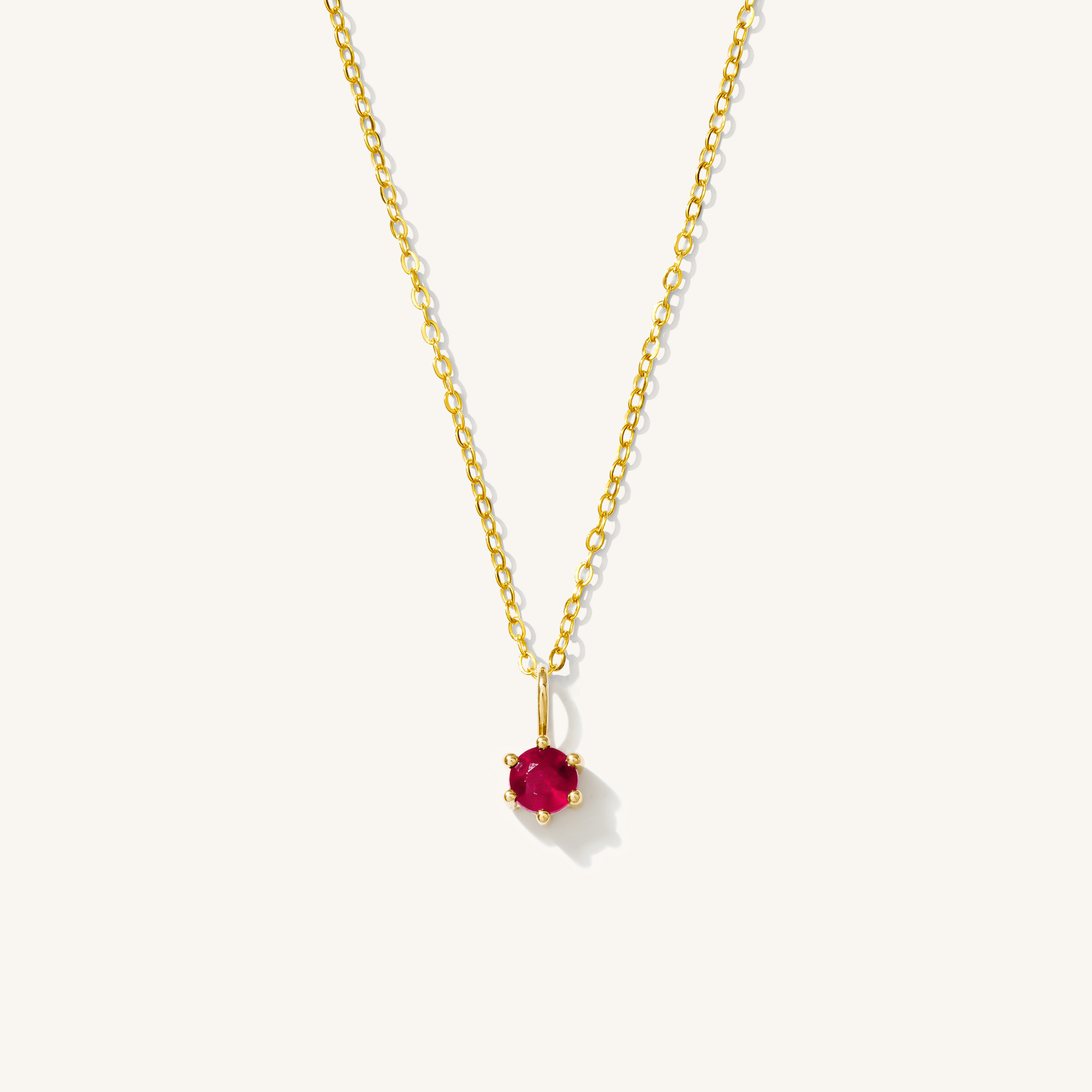 14k Birthstone Charm Necklace