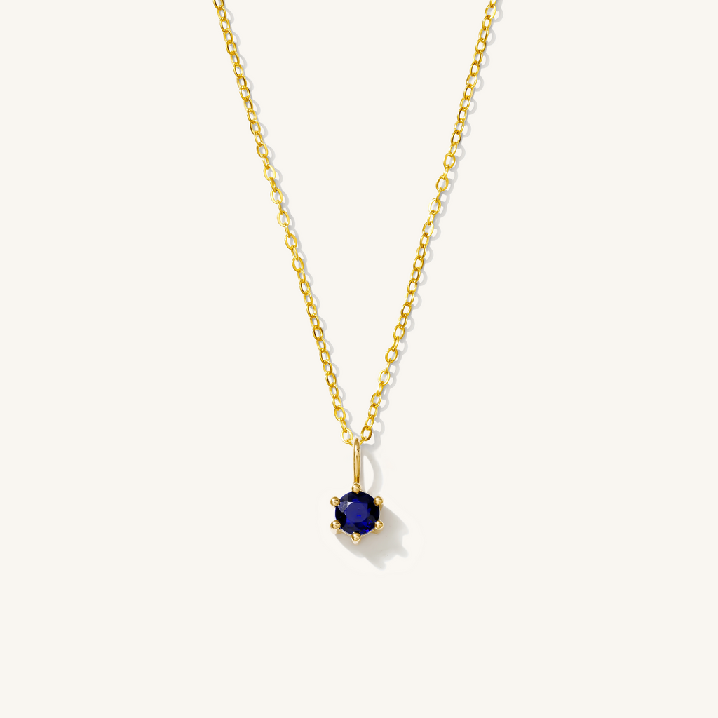 14k Birthstone Charm Necklace