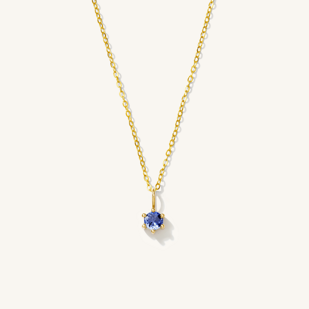 14k Birthstone Charm Necklace