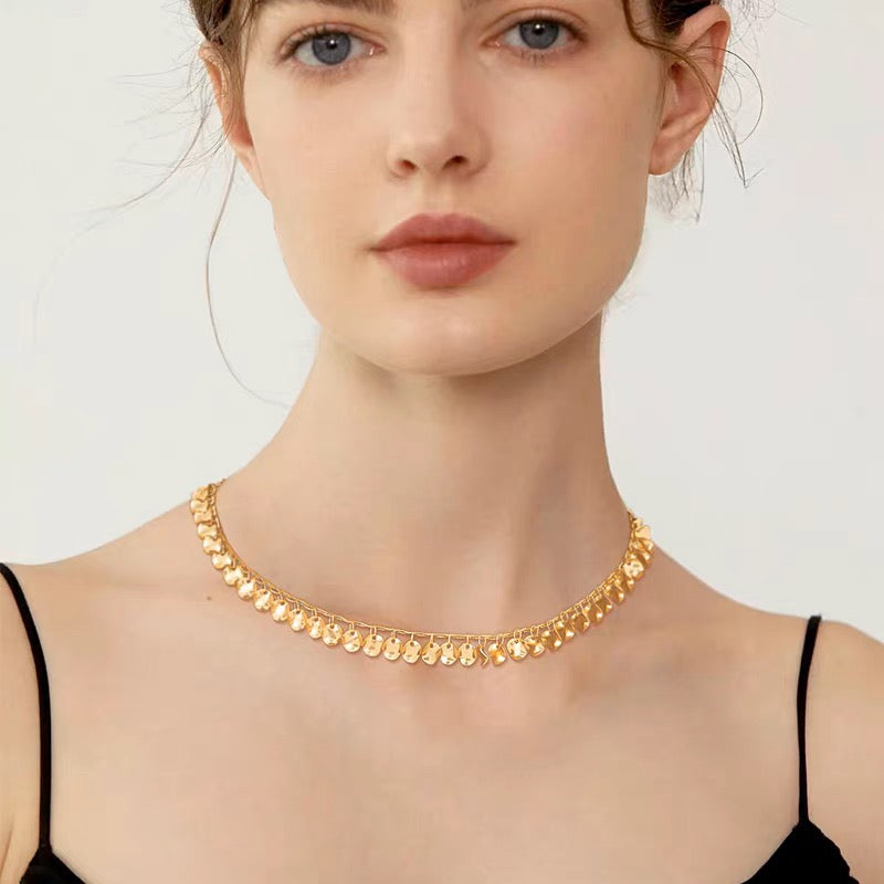 Wave Pendant Charm Necklace