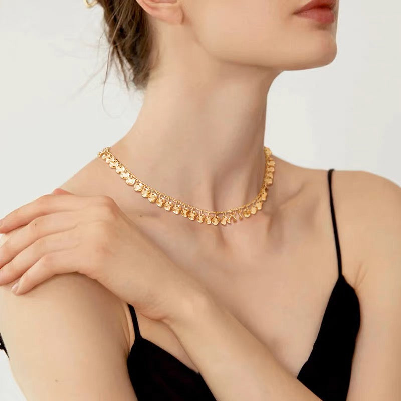 Wave Pendant Charm Necklace