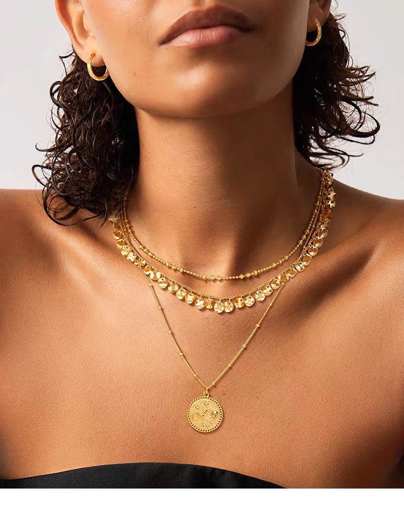 Wave Pendant Charm Necklace