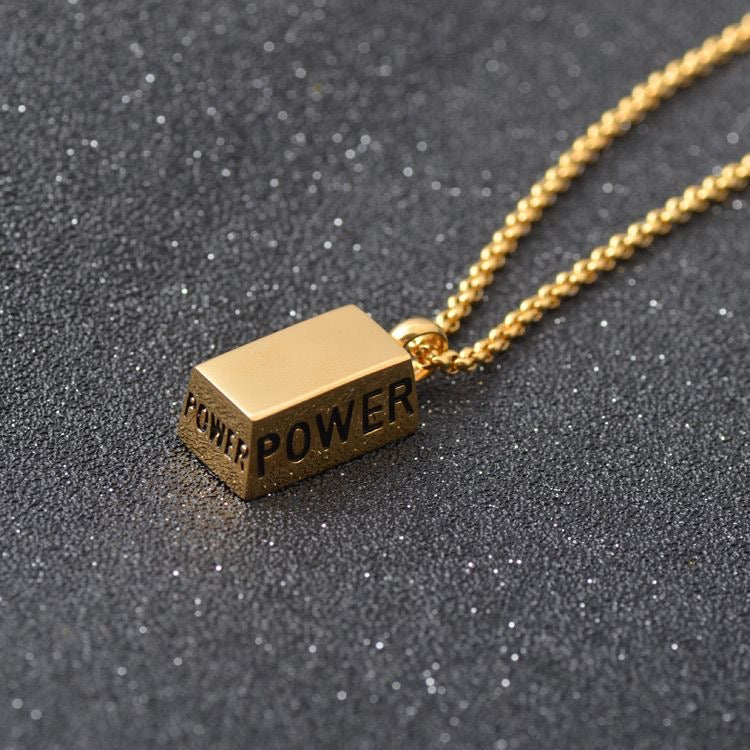 POWER Block Pendant Necklace