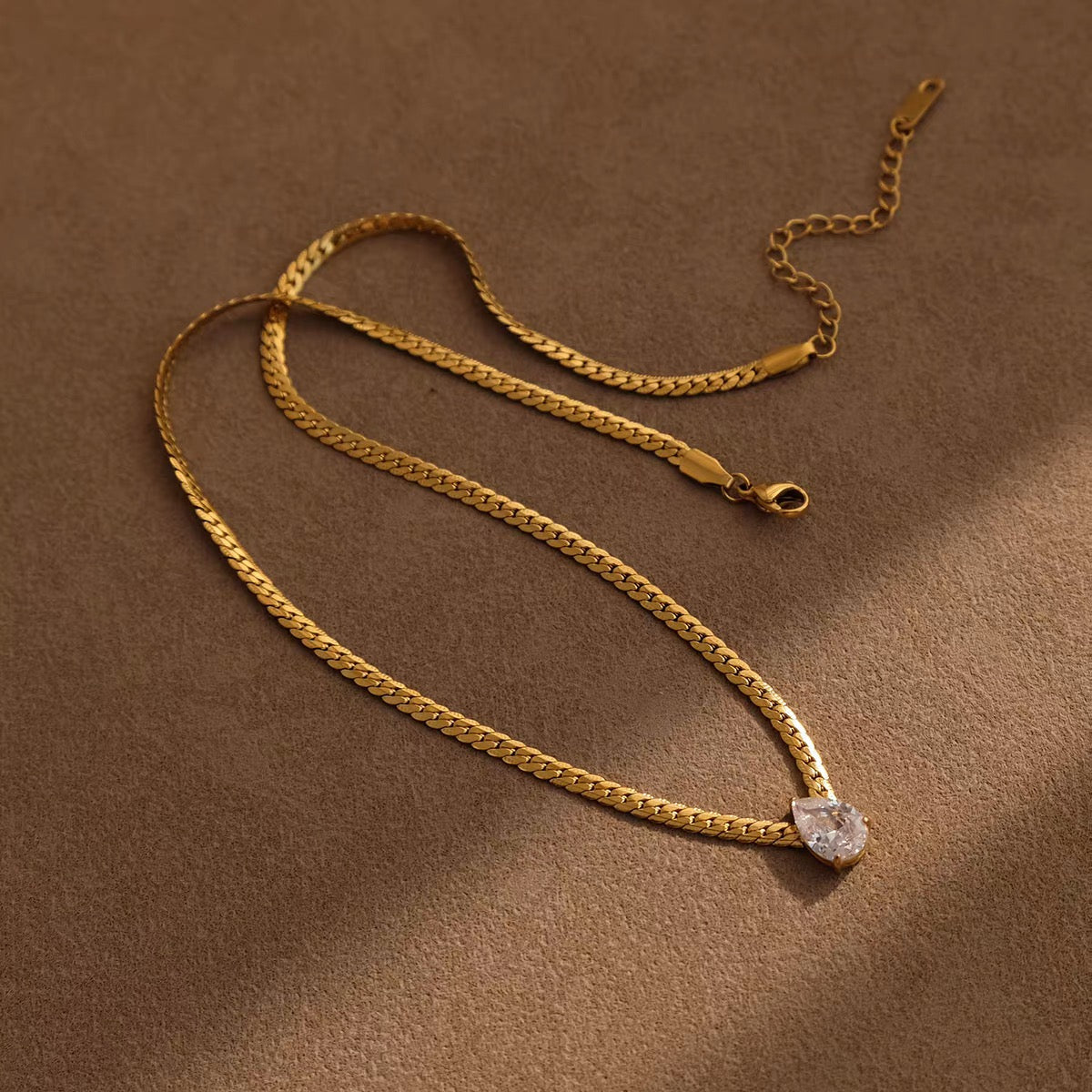 Pear-Cut Zircon Necklace