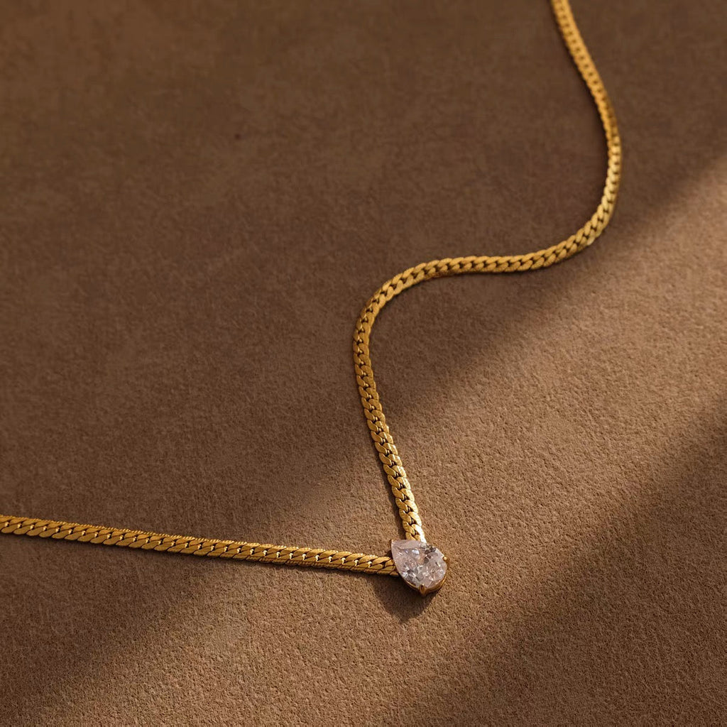 Pear-Cut Zircon Necklace