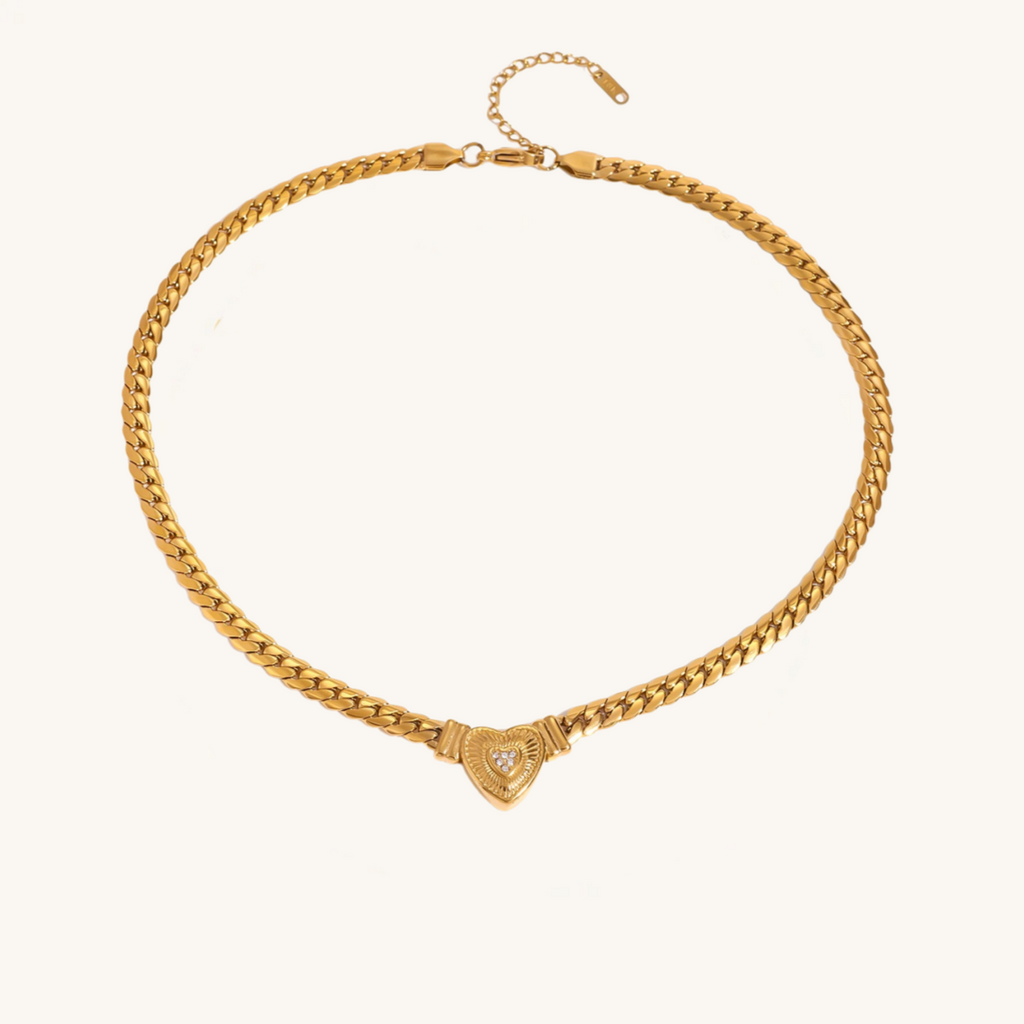 14K Gold Heart Pendant Necklace