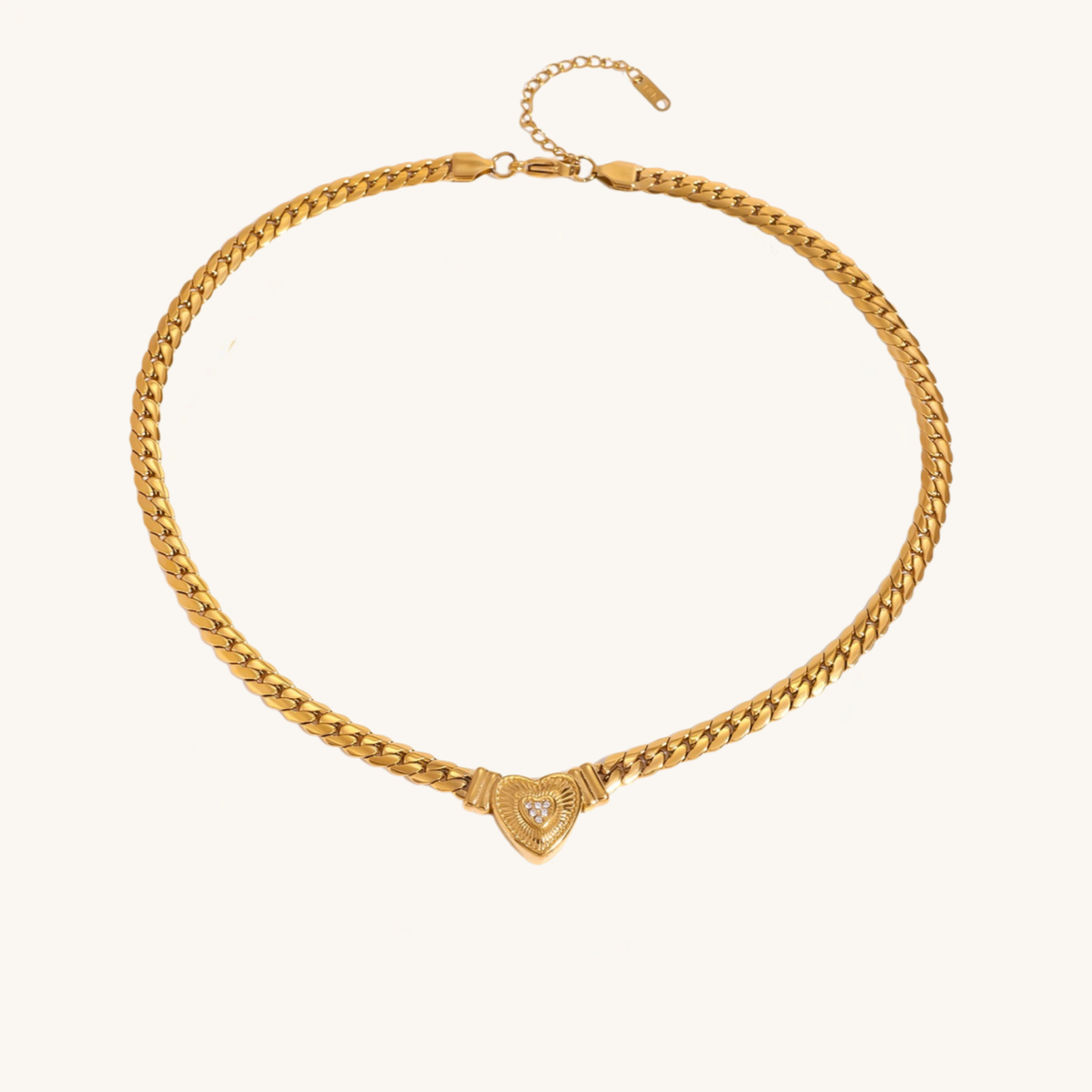 14K Gold Heart Pendant Necklace