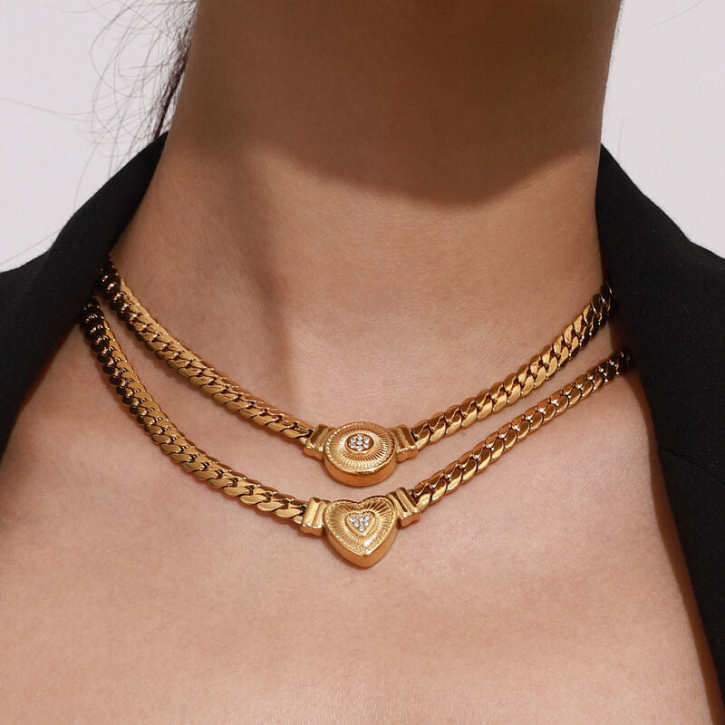 14K Gold Heart Pendant Necklace