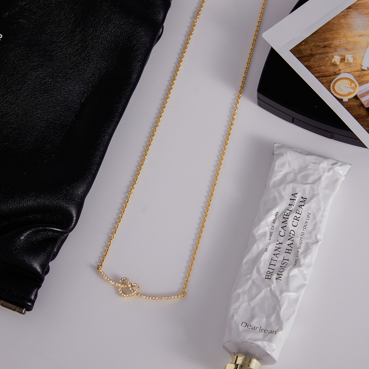 Smile, Heart & Knot Charm Necklace