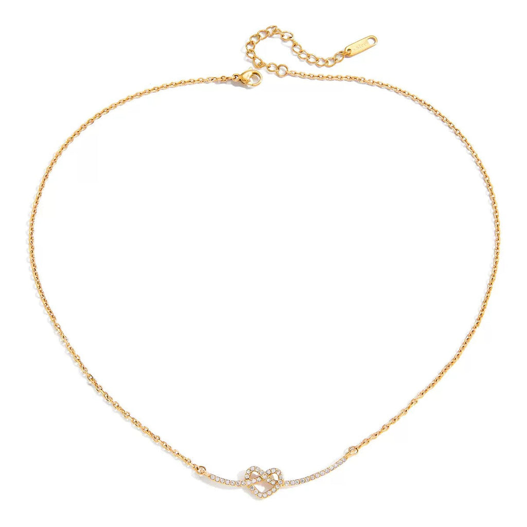 Smile, Heart & Knot Charm Necklace