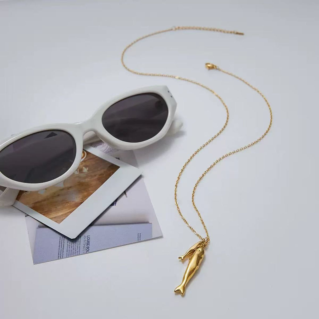 Twin Fish Pendant Necklace