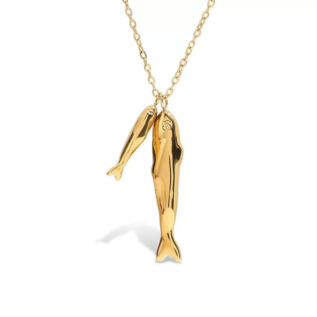 Twin Fish Pendant Necklace