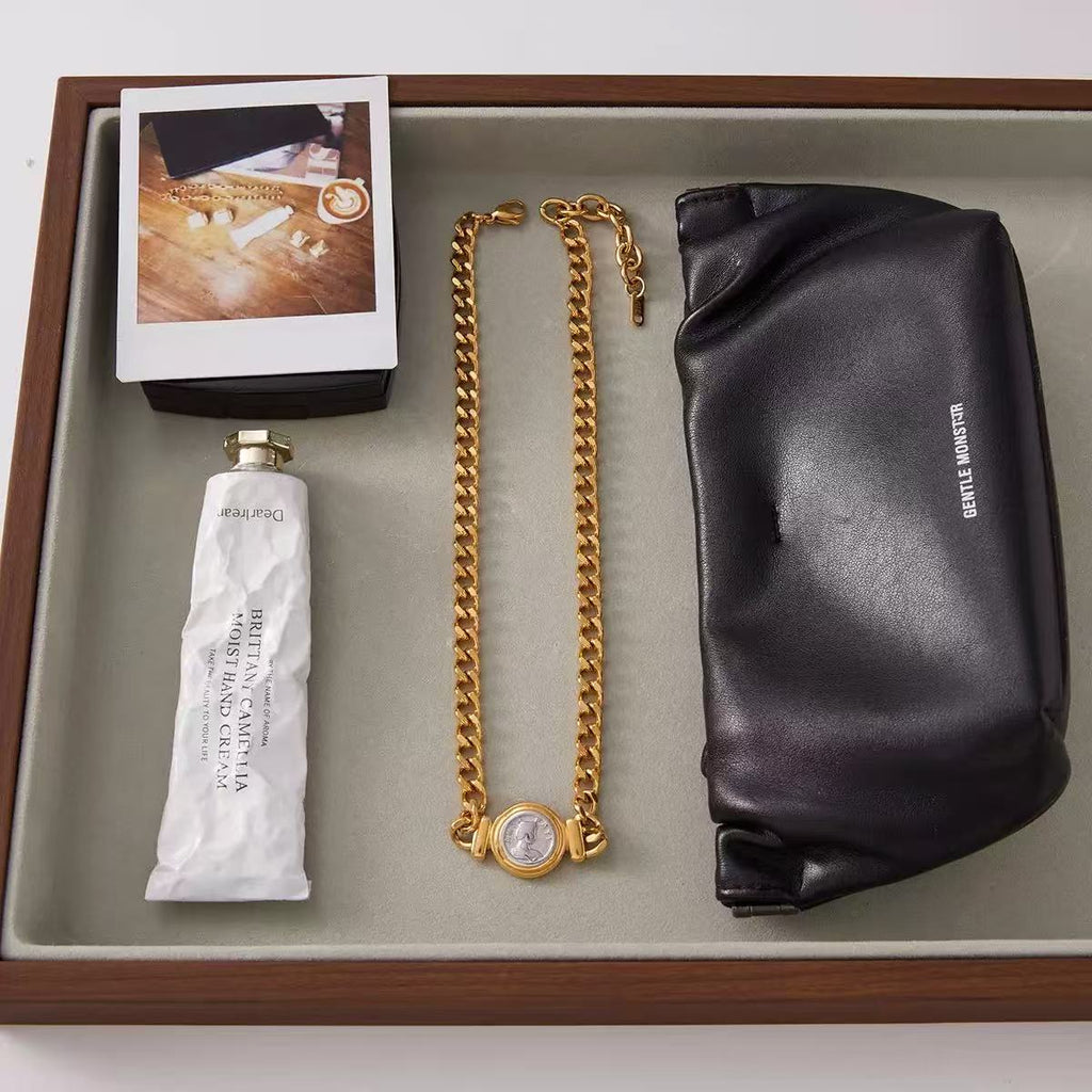 Vintage Cameo Coin Necklace