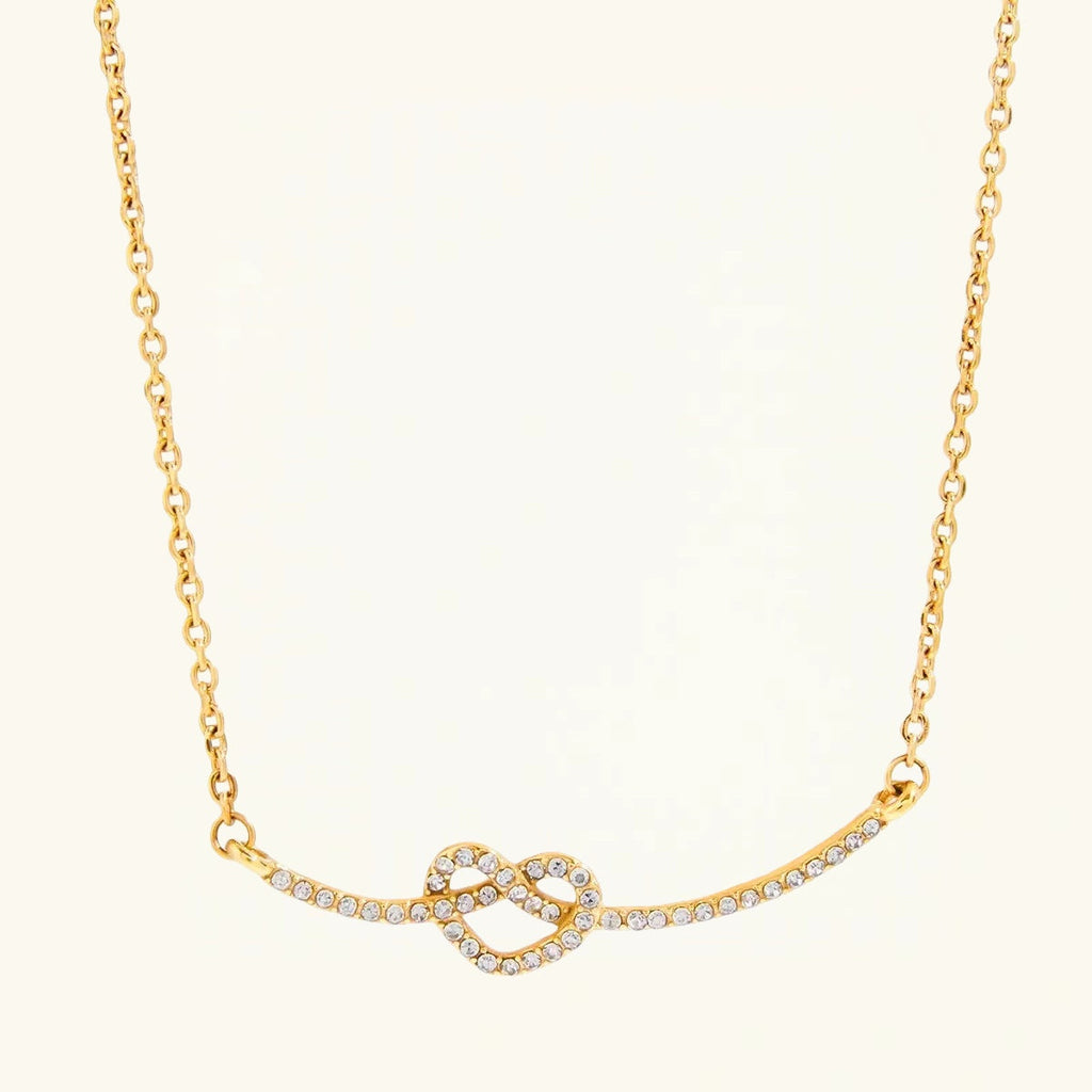 Smile, Heart & Knot Charm Necklace