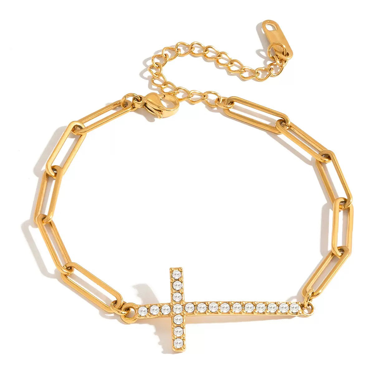 14K Gold Cross Charm Bracelet – Minimal, Modern &Meaningful