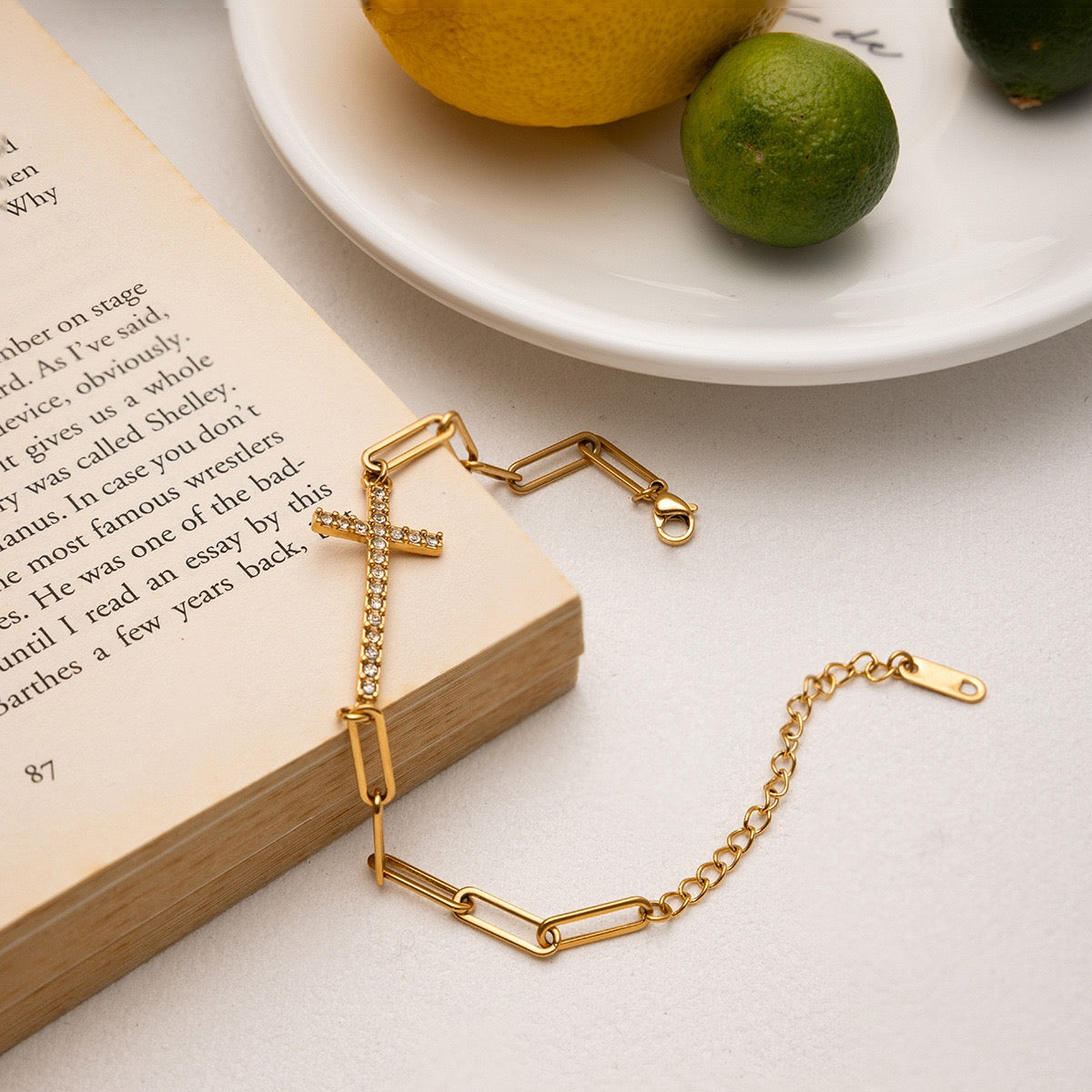 14K Gold Cross Charm Bracelet – Minimal, Modern &Meaningful