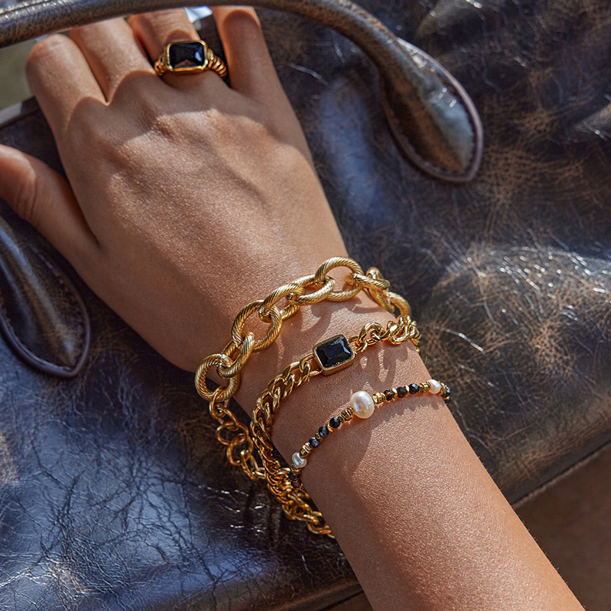 Bold Twisted Link Bracelet