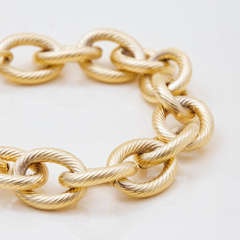 Bold Twisted Link Bracelet