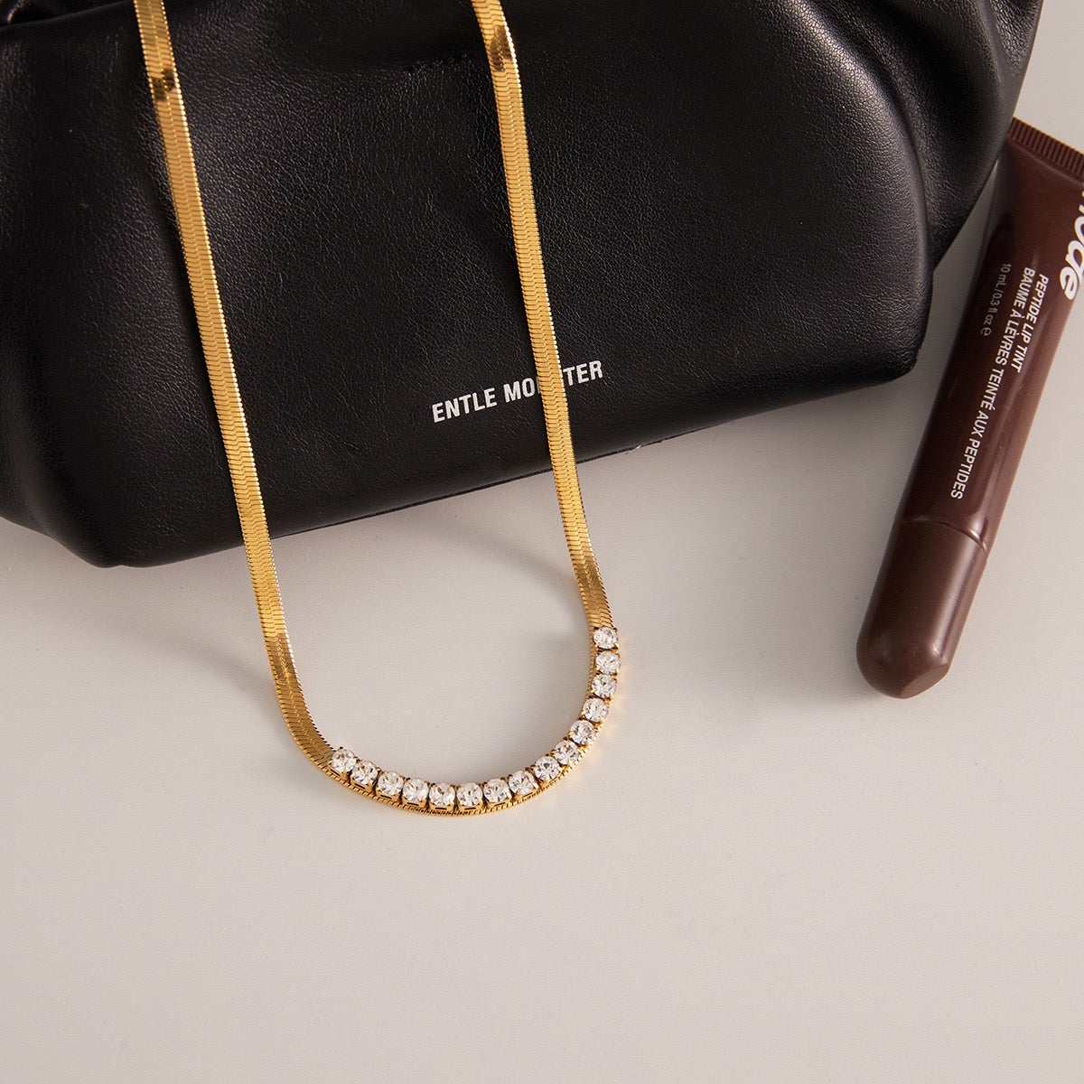 Radiant Crystal Line Bar Necklace