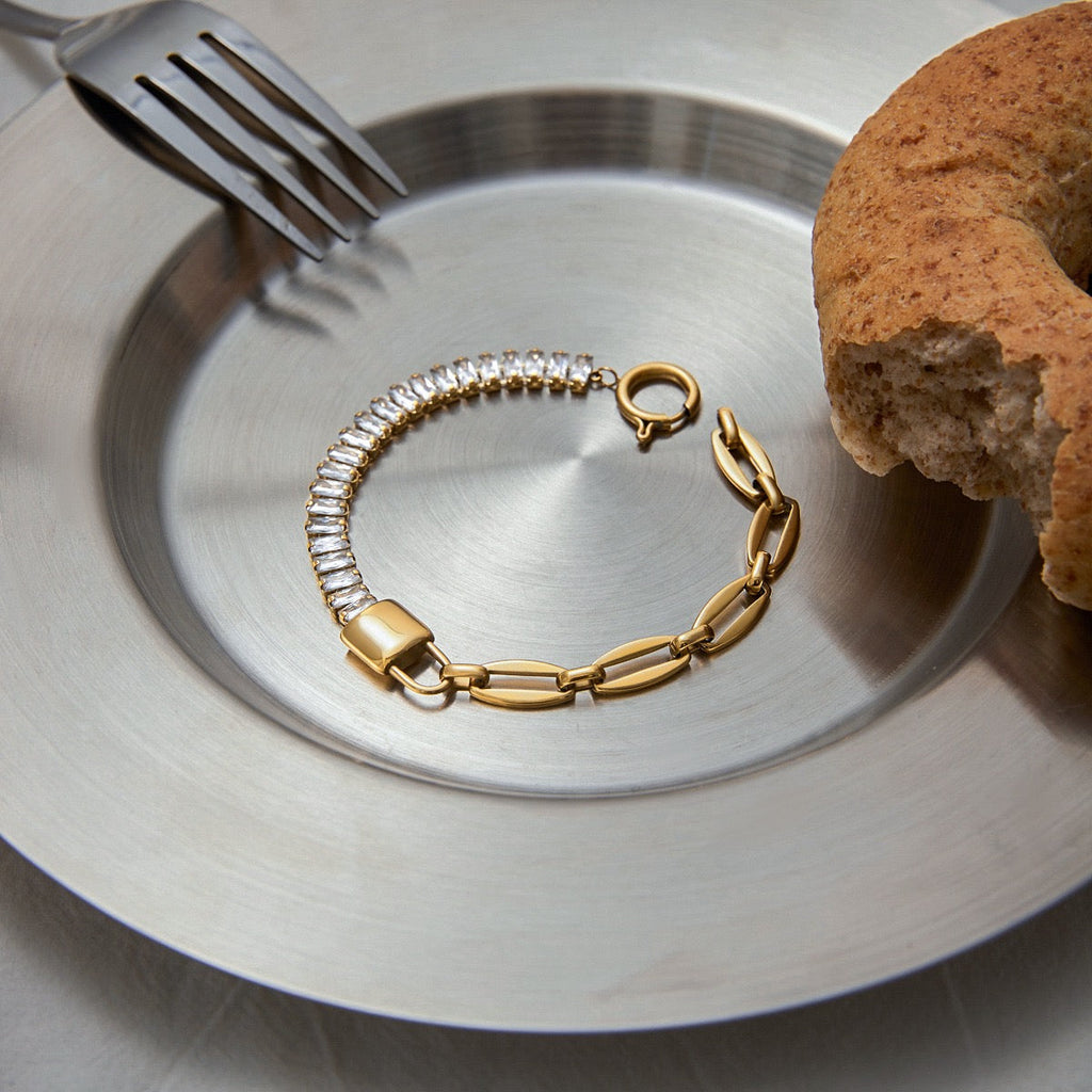 Gold Tennis Bracelet (Half)