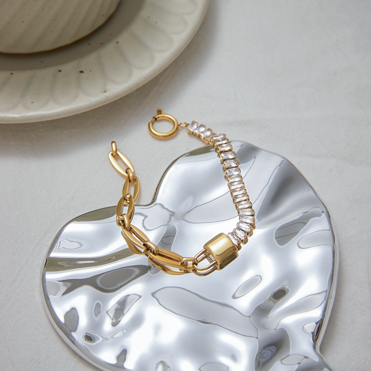 Gold Tennis Bracelet (Half)