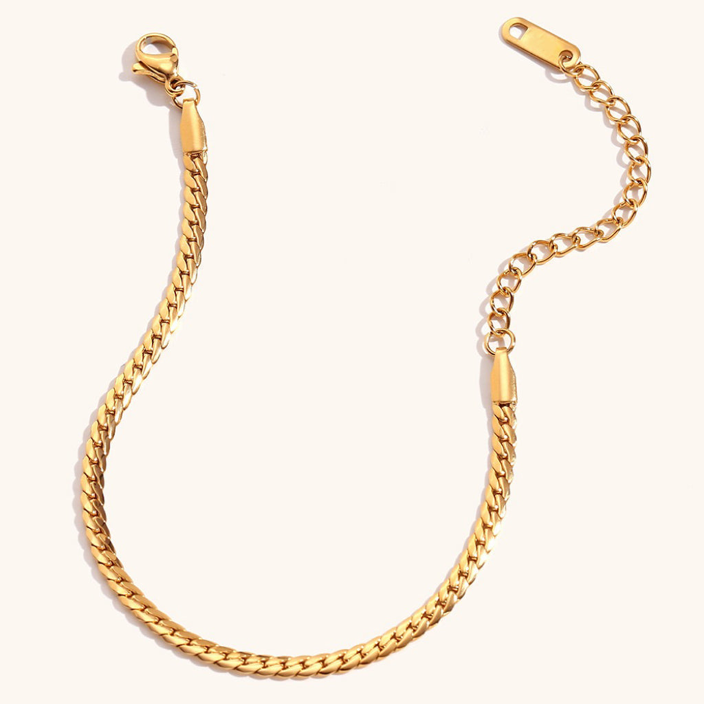 14K Gold Sleek Herringbone Bracelet