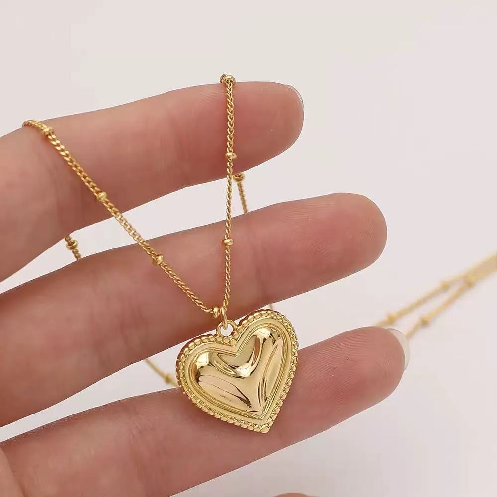 14K Gold Radiant Heart Necklace