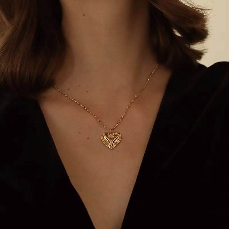 14K Gold Radiant Heart Necklace