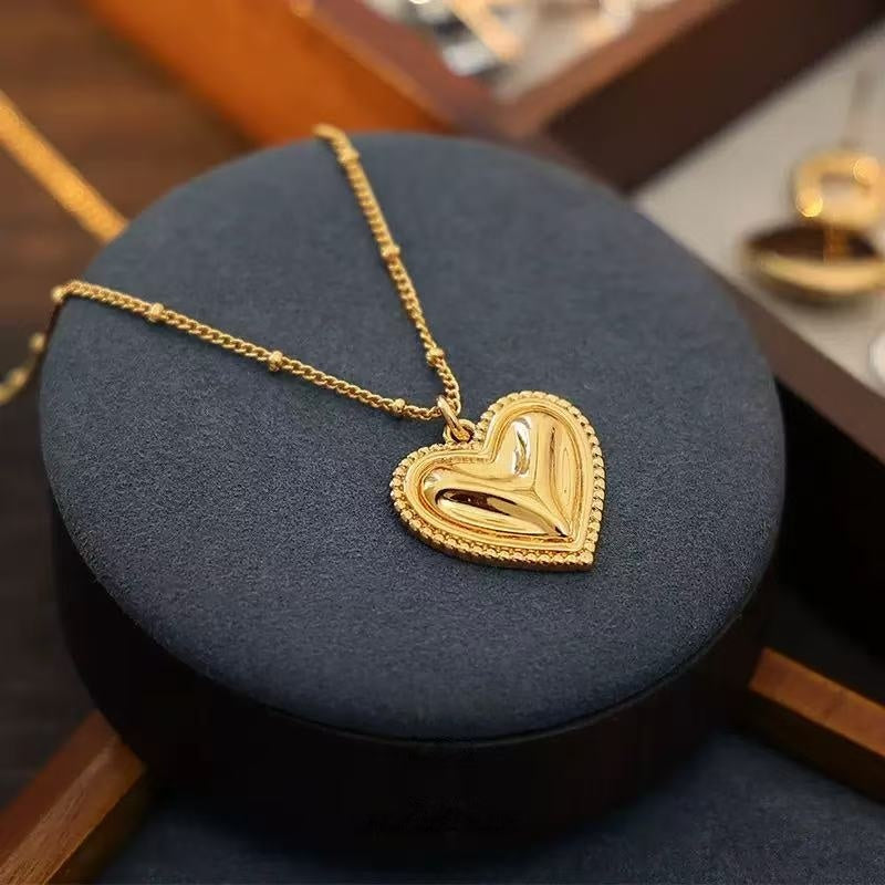 14K Gold Radiant Heart Necklace