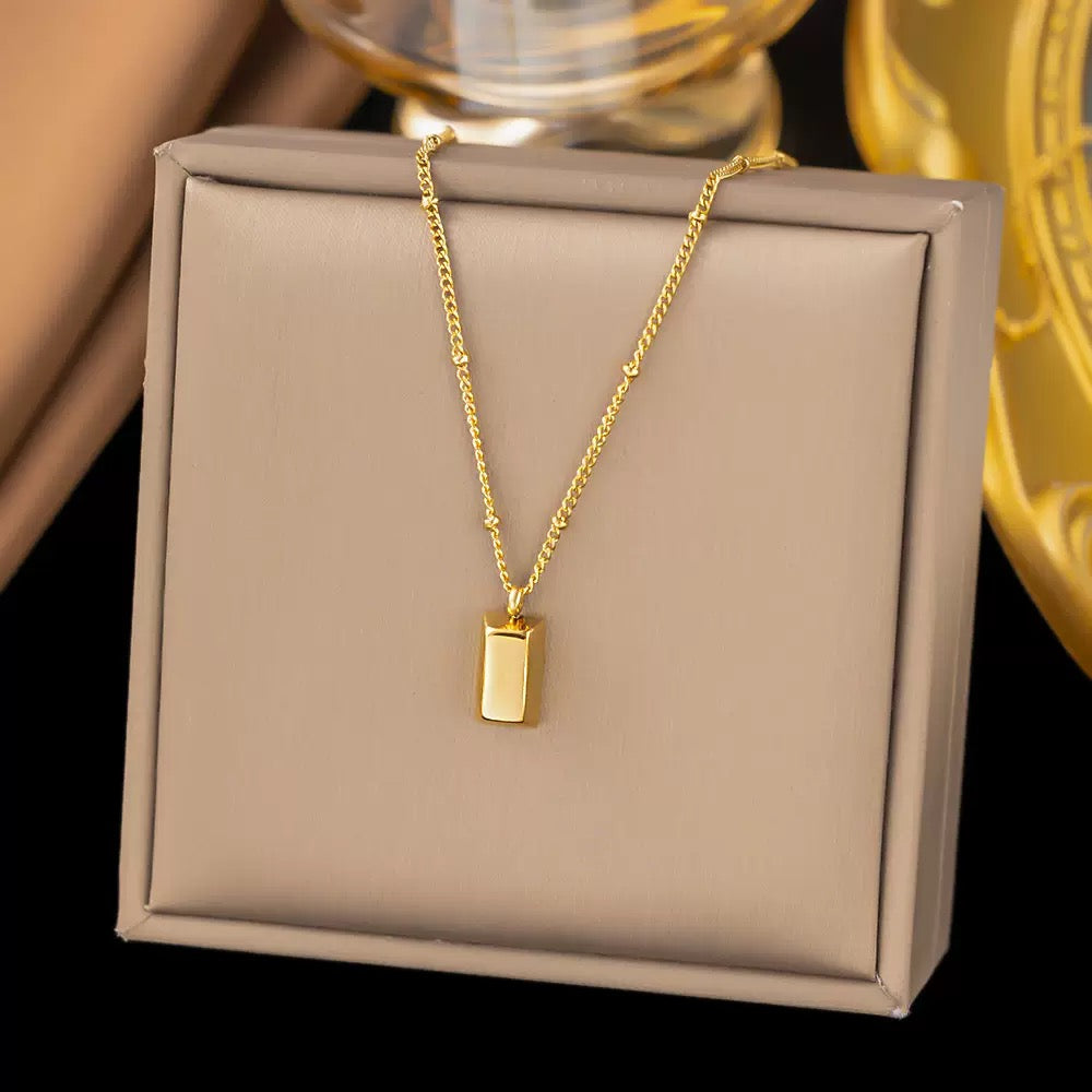 14K Gold Bar Necklace--A Symbol of Ambition & Value