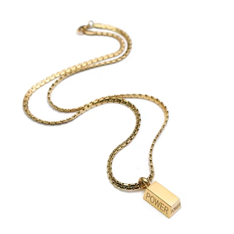 14K Gold “POWER” Necklace