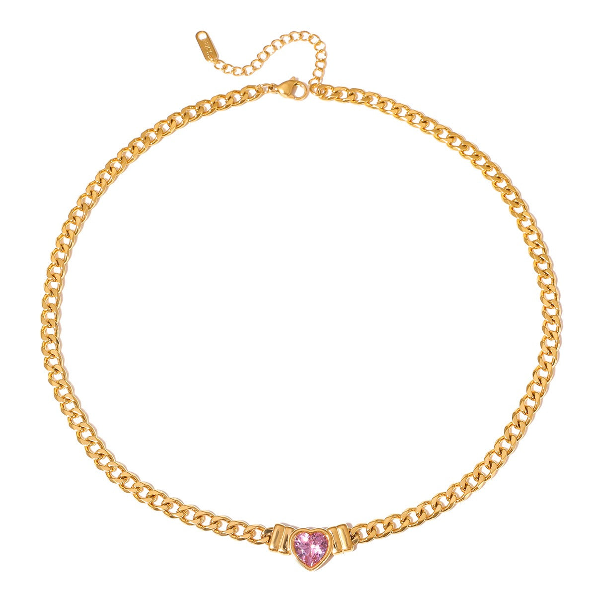14K Gold Heart Chain Necklace