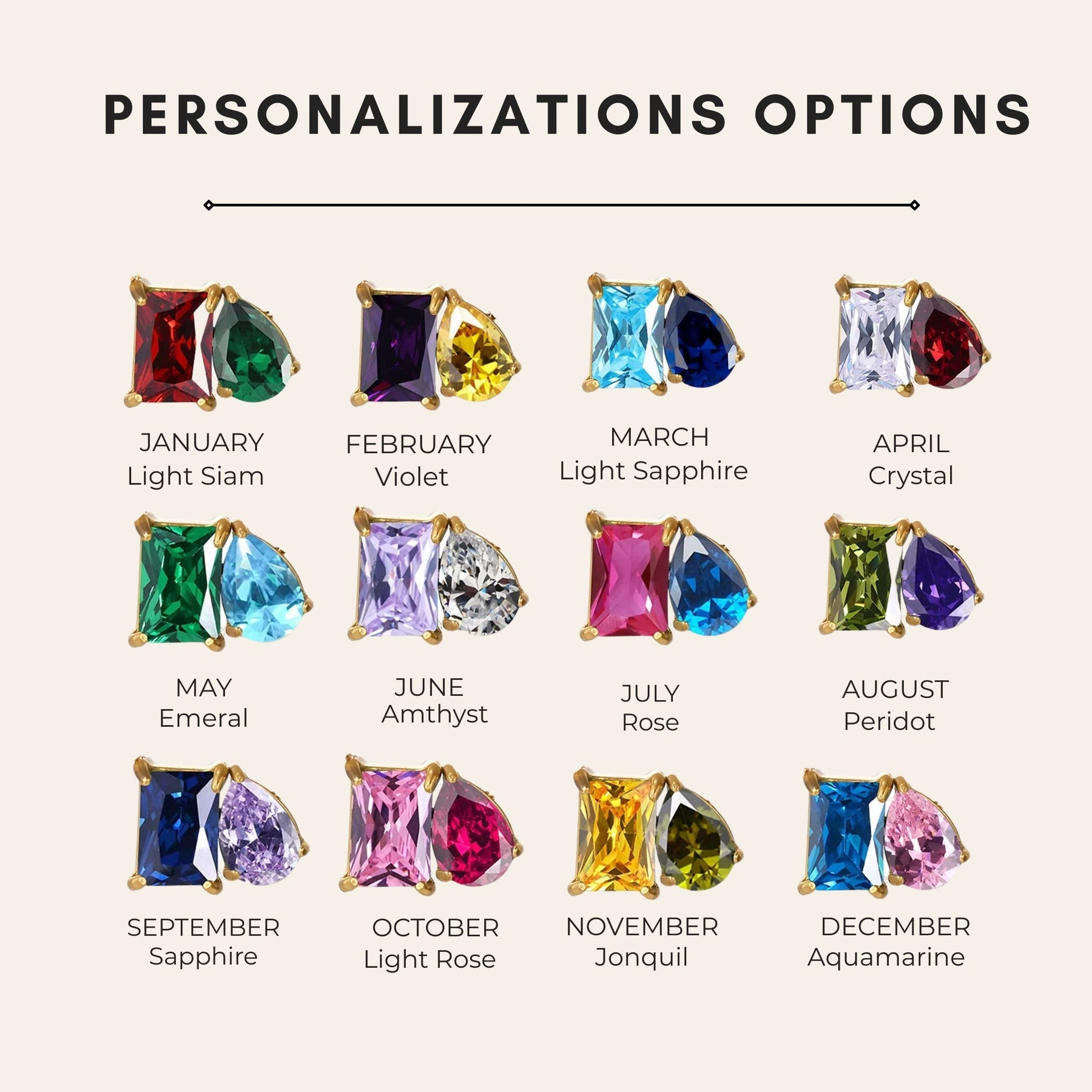 14K Gold Birthstone Bracelet