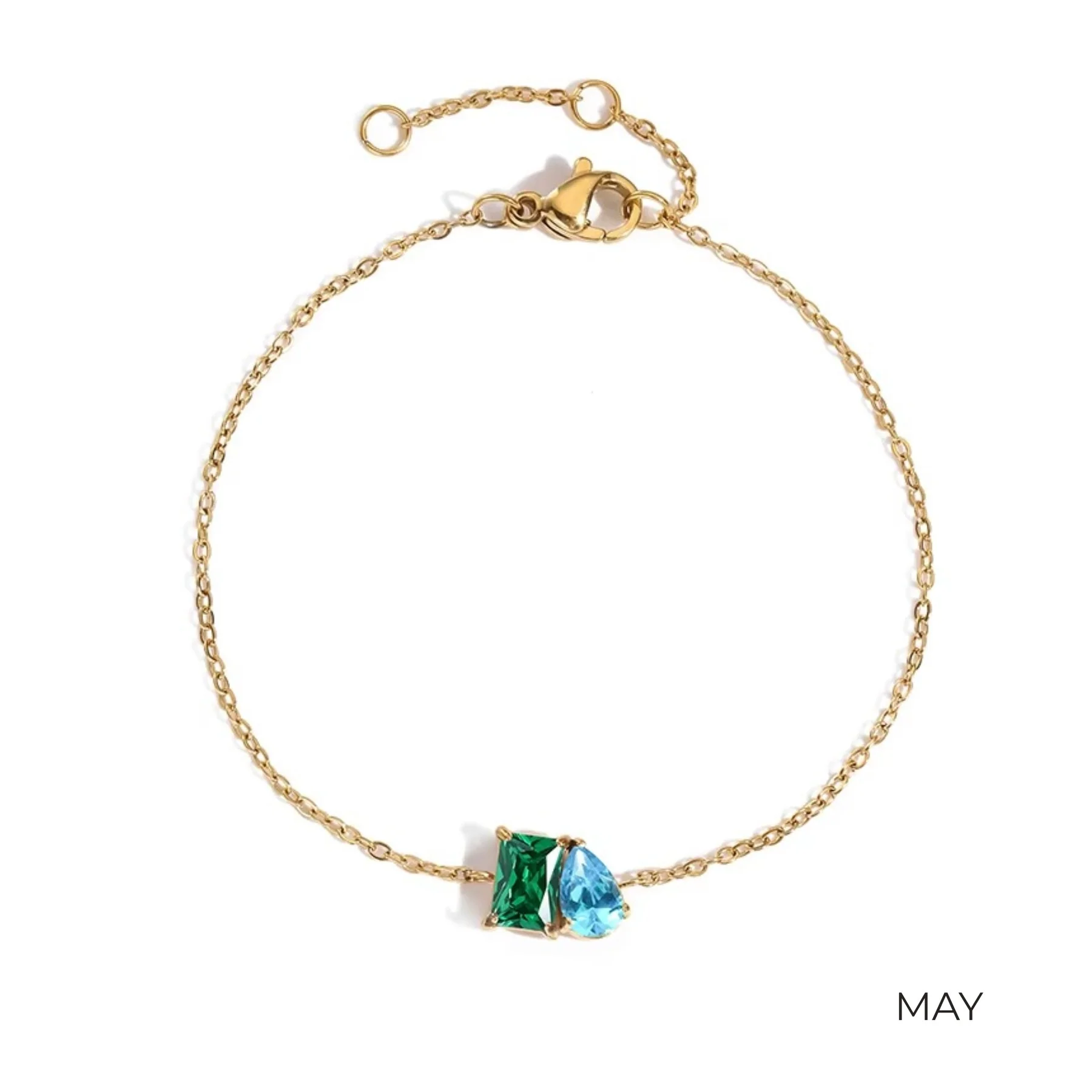 14K Gold Birthstone Bracelet